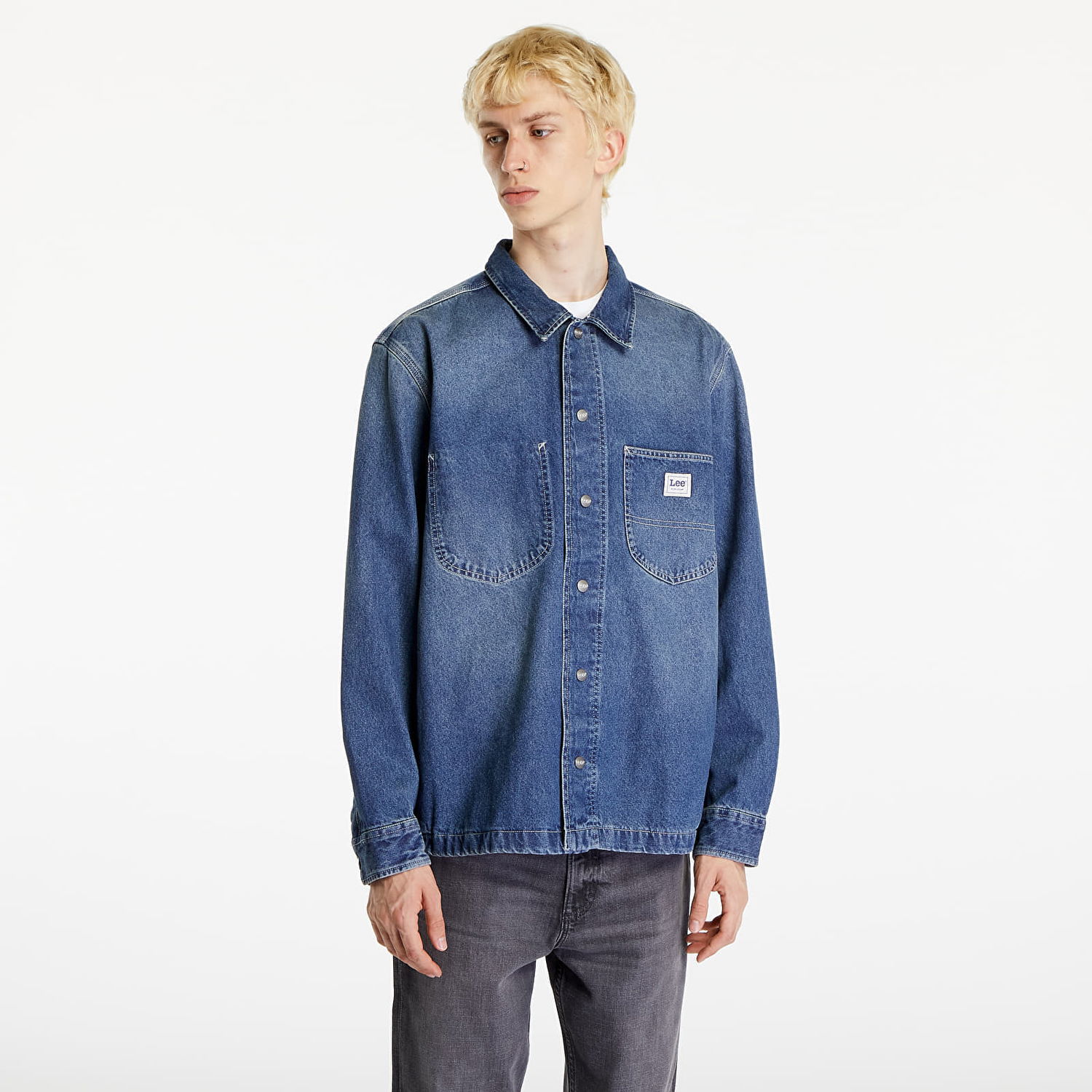 Skjorta Lee Shirt Worker Overshirt Manhatten Wash Blå | 112355636, 0