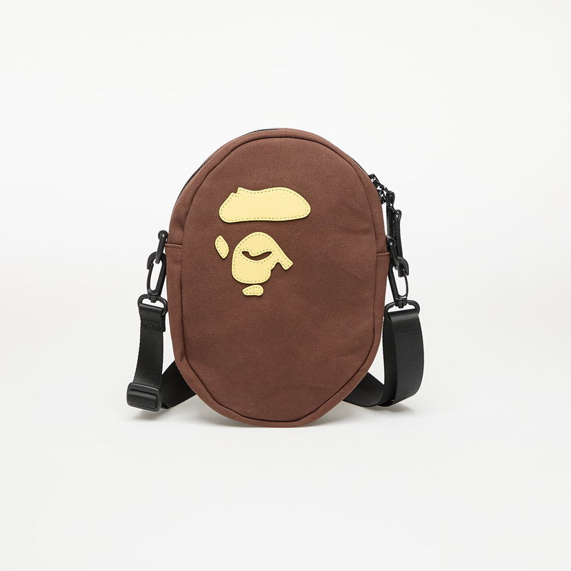 Axelväska BAPE A BATHING APE Ape Head Shoulder Bag Brun | 001SGL301002MBRW