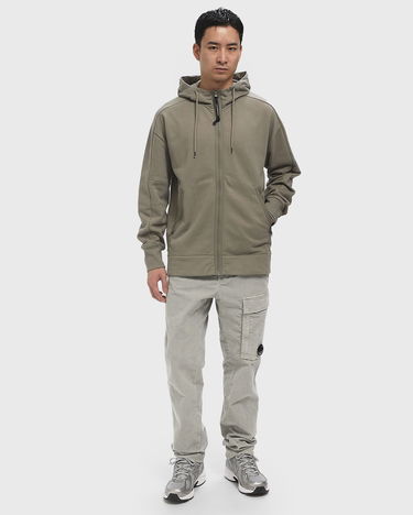 Sweatshirt C.P. Company Hooded Zip-Up Sweatshirt Grå | 19CMSS715A005086W-356, 2