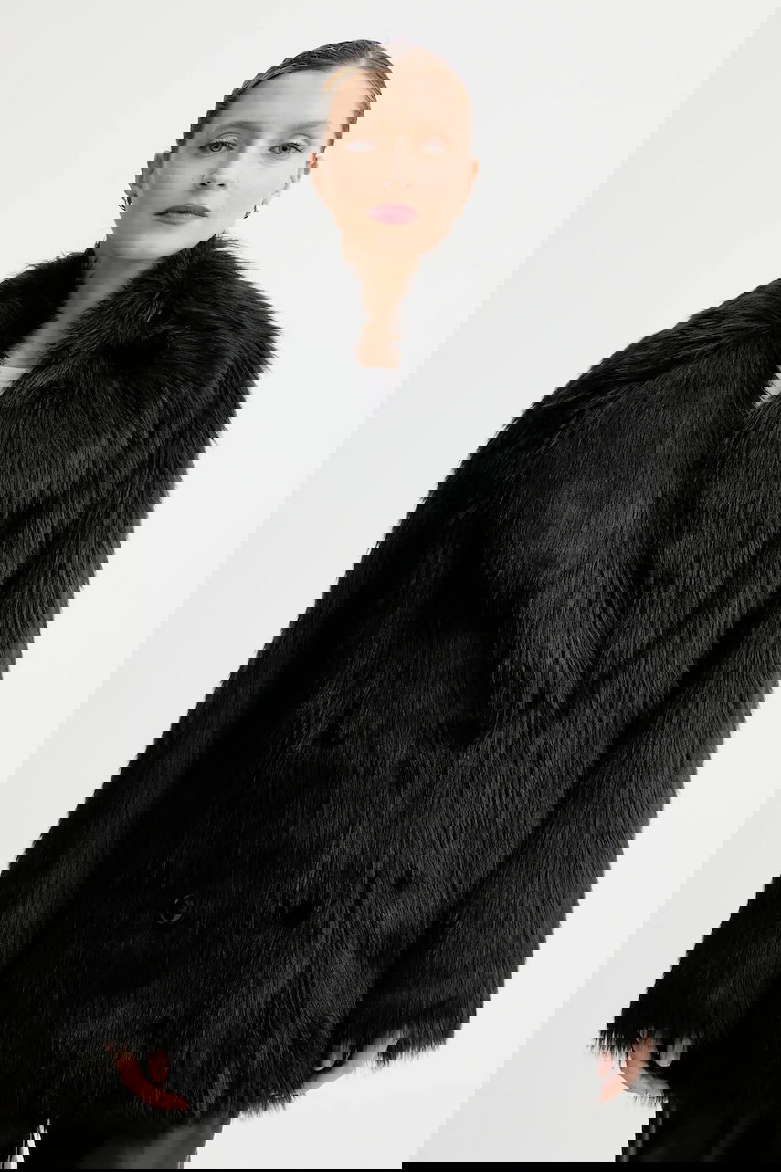 Rockar STAND STUDIO Faux Fur Coat Katalina Svart | 66545.9393, 0