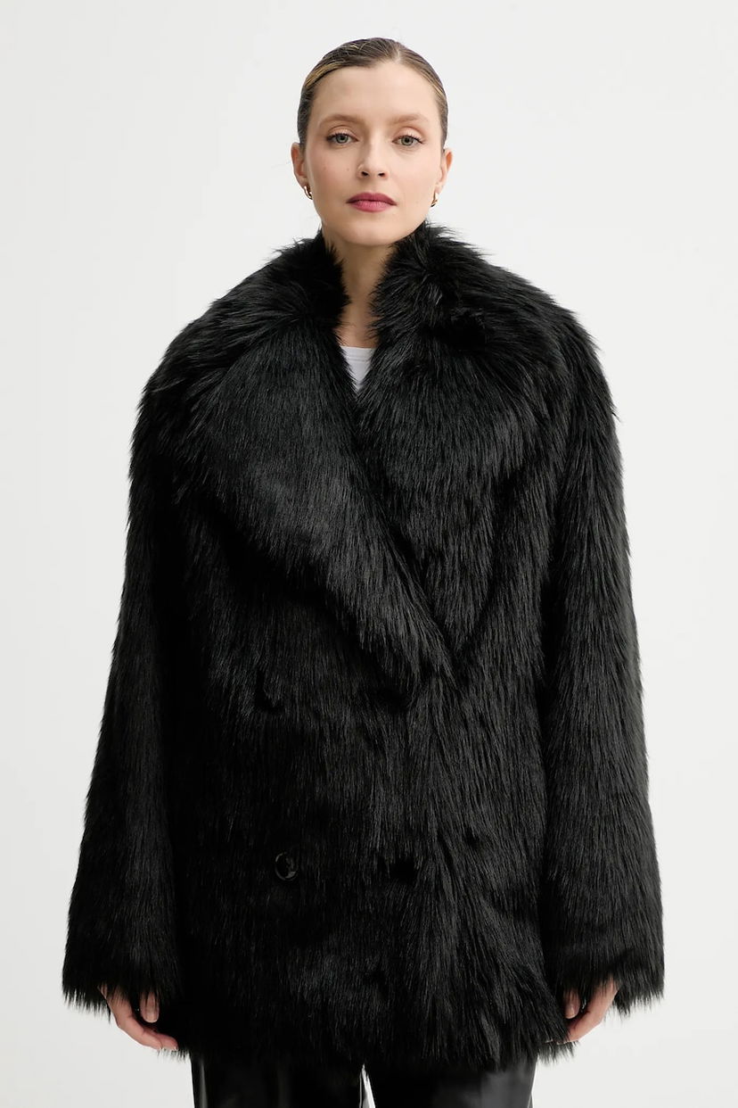 Rockar STAND STUDIO Faux Fur Coat Katalina Svart | 66545.9393