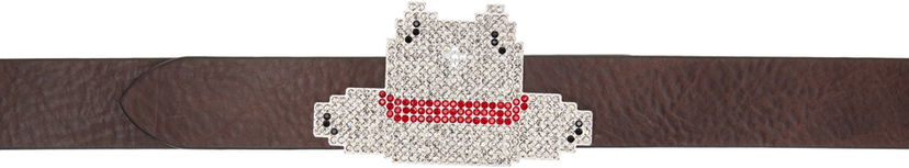 Bälten Maison Margiela Maison Margiela Crystal Cowboy Belt Brun | SM2TP0002 SV0266
