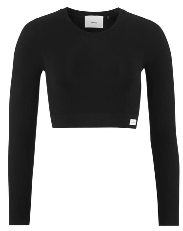 Crop top Craft Craft Collective Rib Cropped Long Sleeve T-Shirt Svart | 1916014-999000, 1