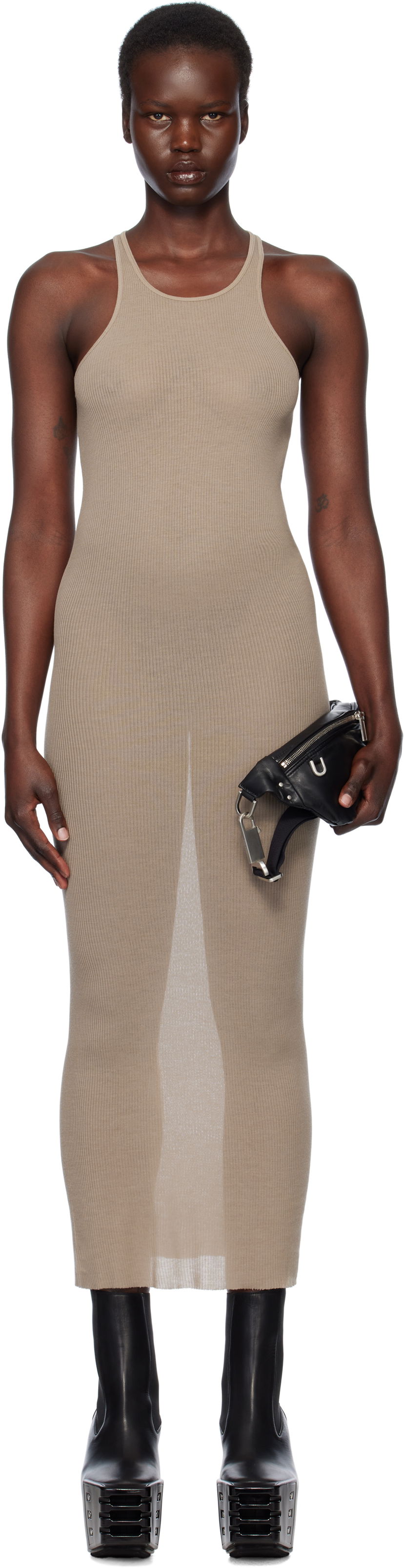 Klä Rick Owens Rick Owens Hollywood Tank Maxi Dress Beige | RP01E7549 RC