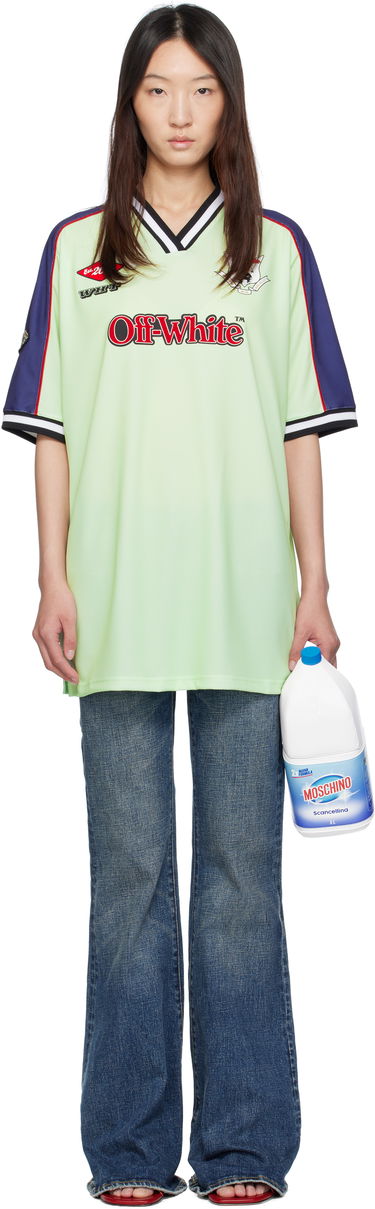 T-shirt Off-White Off-White Soccer T-Shirt Grön | OWDH008S25JER0011427, 0