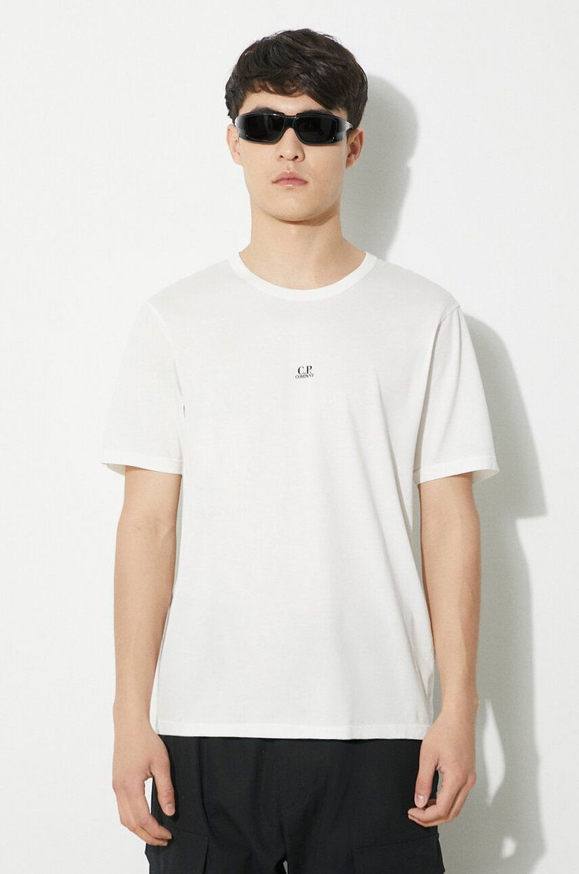 T-shirt C.P. Company Mercerized T-Shirt Vit | 16CMTS088A006374G
