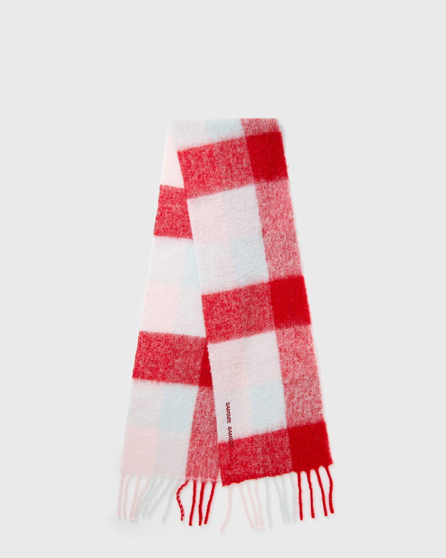 Halsduk Samsoe Samsoe Checkered Scarf with Fringed Ends Flerfärgad | U23300003-CLR002334, 0