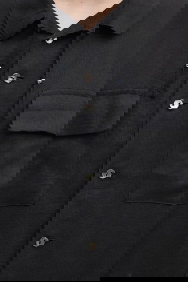 Skjorta UNDERCOVER Undercover Relaxed Fit Linen Shirt Svart | UC1E4408.1, 3