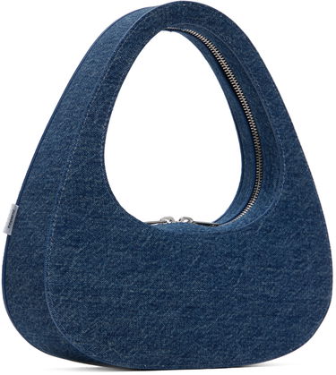 Handväska Coperni Coperni Denim Baguette Swipe Bag Blå | COPBA04252, 1