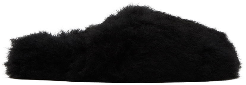 Kläder Yves Salomon Yves Salomon Toscana Fur Slippers Svart | 24W23WAA342XXTOSX