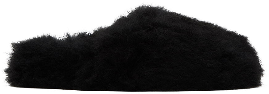 Kläder Yves Salomon Yves Salomon Toscana Fur Slippers Svart | 24W23WAA342XXTOSX, 0