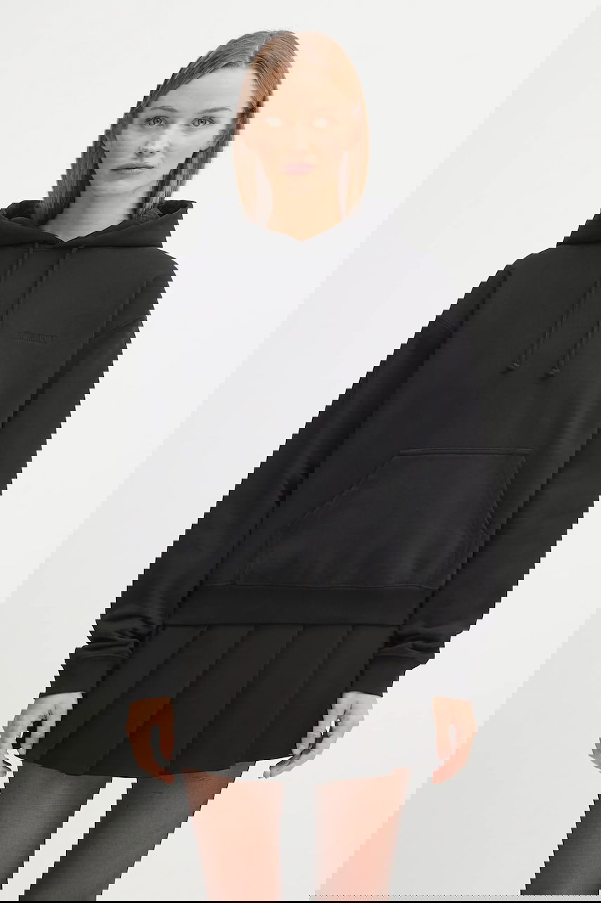 Sweatshirt VETEMENTS VETEMENTS Logo Fitted Hoodie Svart | UH76HD130B, 0