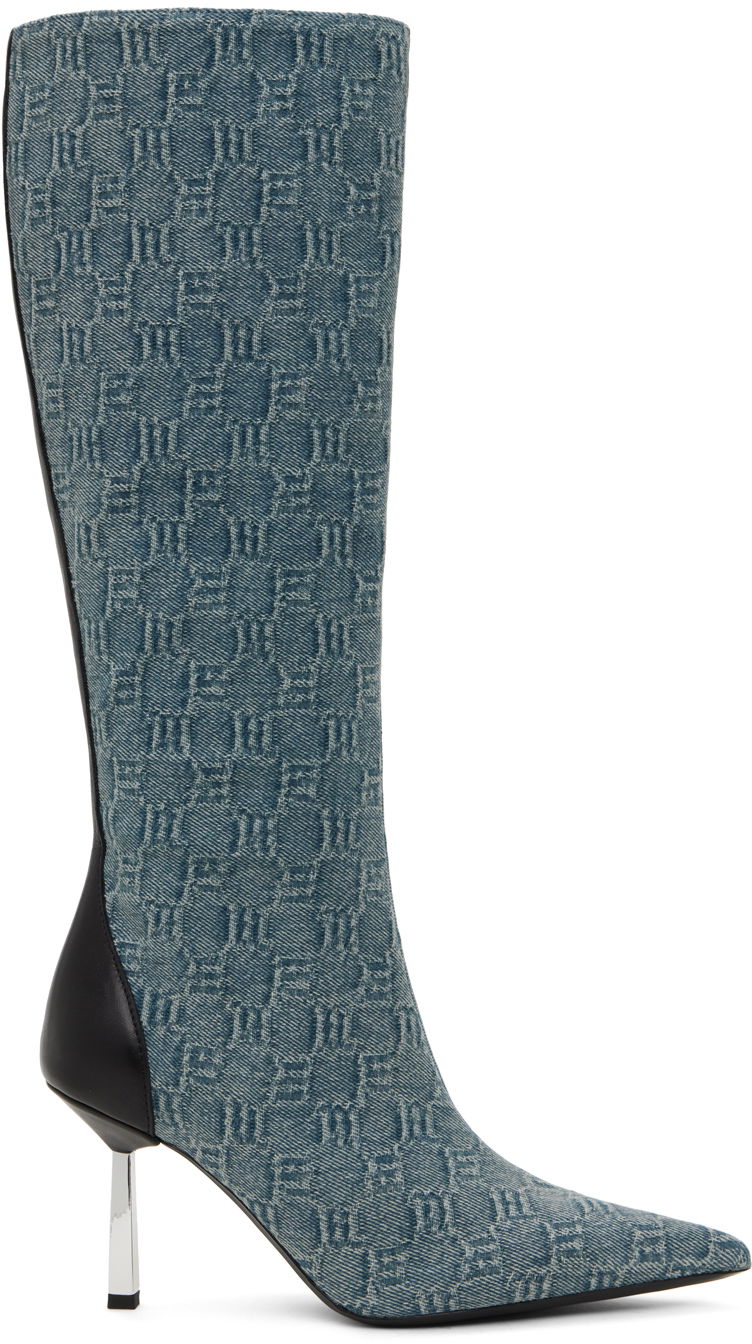 Kläder MISBHV MISBHV Sasha Denim Knee-High Boots Blå | 240BW931