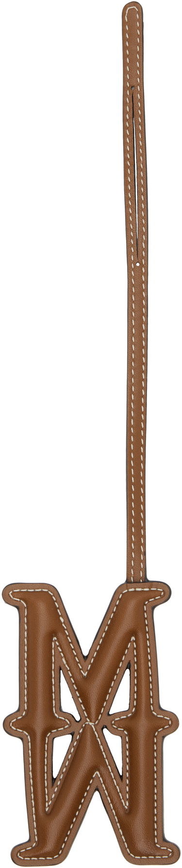 Nyckelringar Max Mara Max Mara Leather Monogram Keychain Brun | 2524726061600, 1