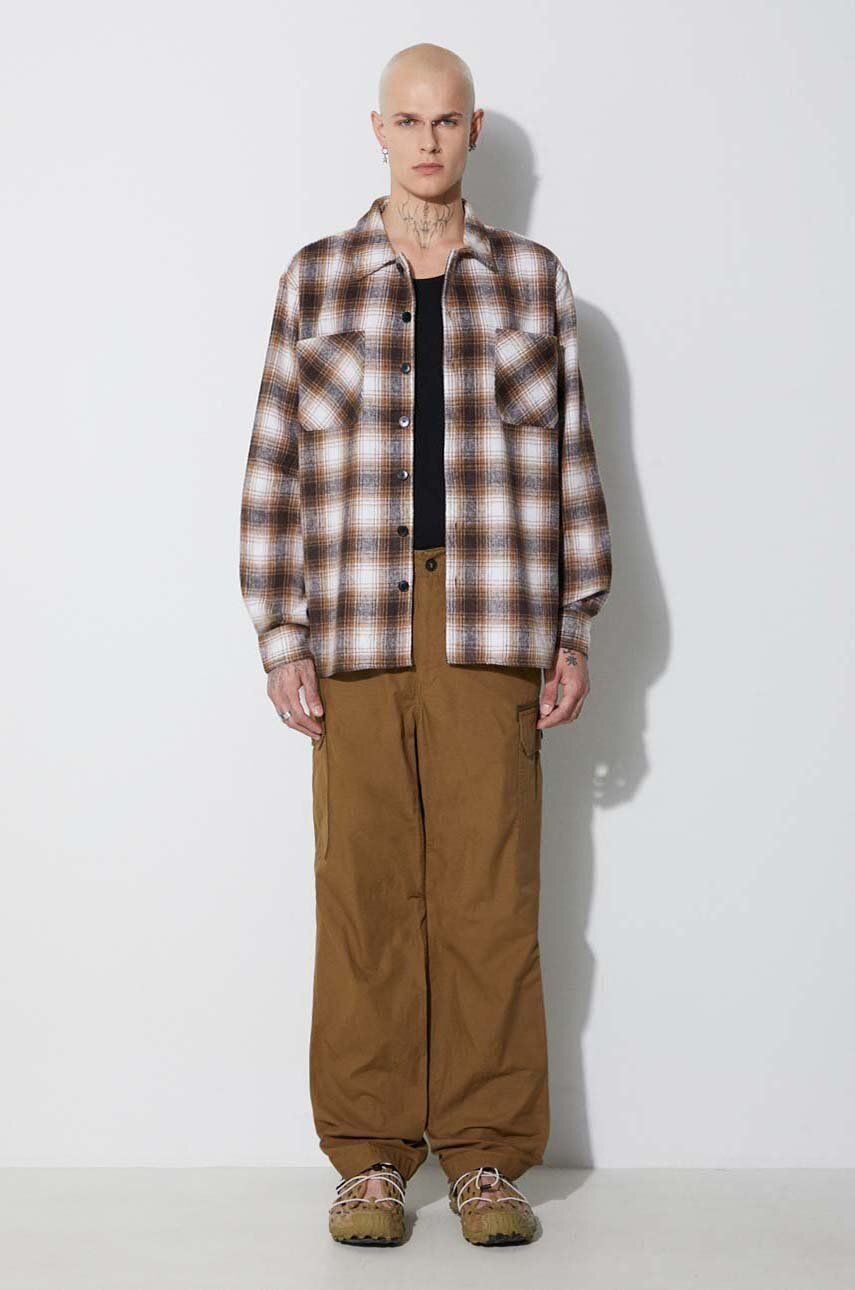 Skjorta TAIKAN Heavyweight Plaid Shirt Beige | TW0003.BRN, 1