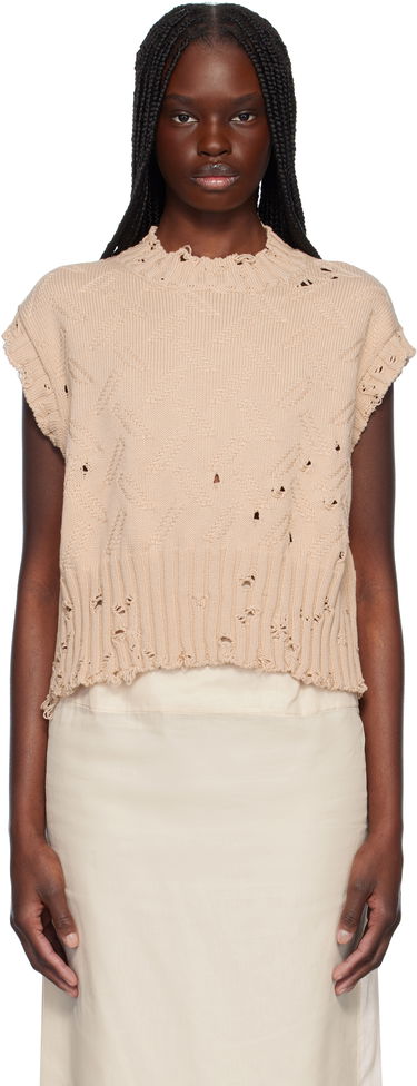 Sweater Marni Marni Jacquard 3D Disheveled Cotton Sweater Beige | GCMD0605A0 UFC658, 0