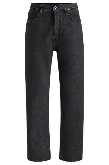 Jeans BOSS Baggy Stonewashed Jeans Svart | 50529183
