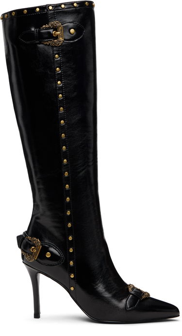 Sneakers och skor Versace Versace Jeans Couture Couture1 Scarlett Knee-High Boots Svart | E79VA3S58_EZSC35, 0