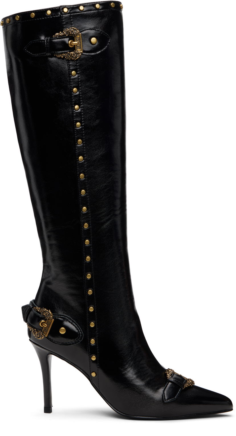 Sneakers och skor Versace Versace Jeans Couture Couture1 Scarlett Knee-High Boots Svart | E79VA3S58_EZSC35