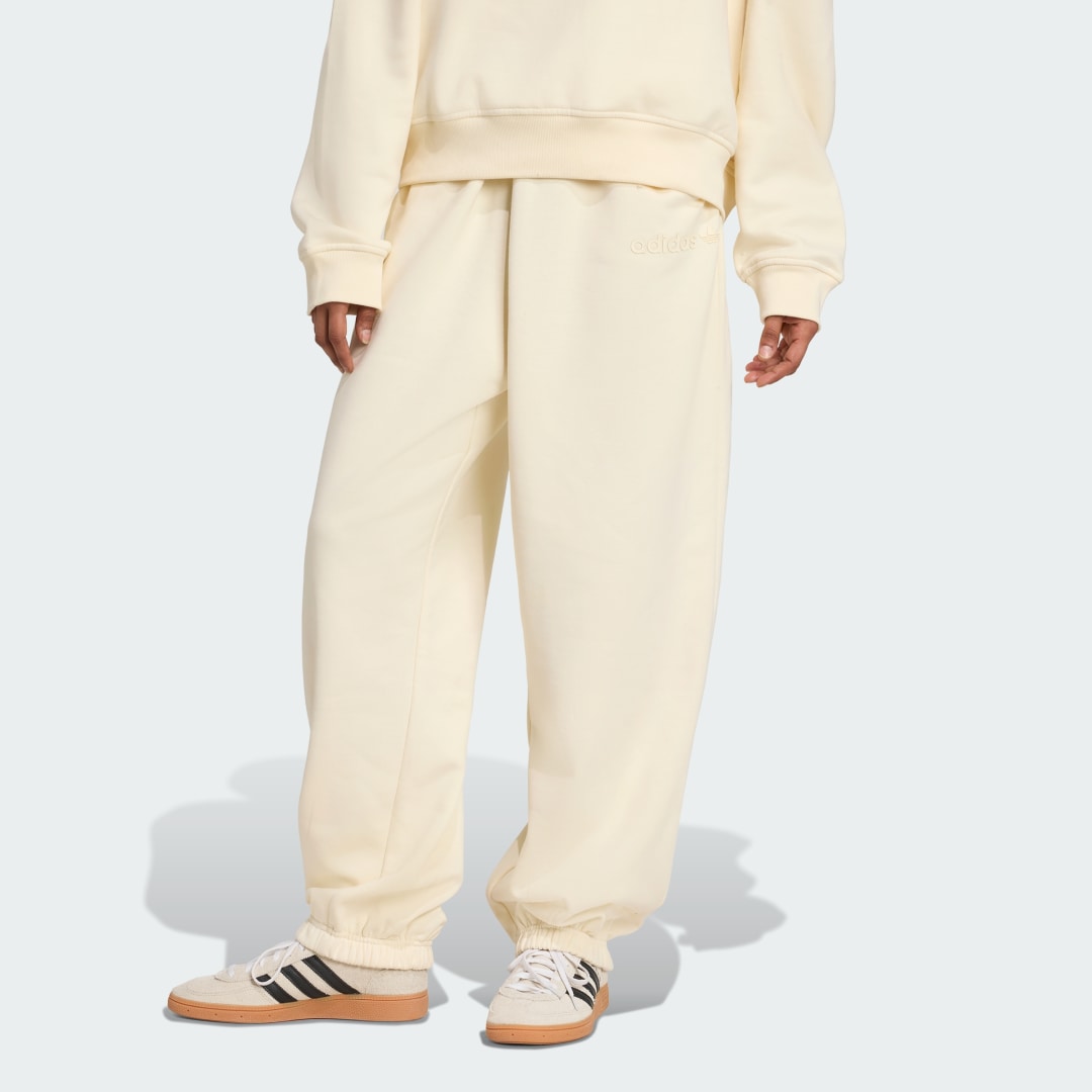 Träningsbyxor adidas Performance Essentials Linear Oversized Joggers Beige | JX3142, 0