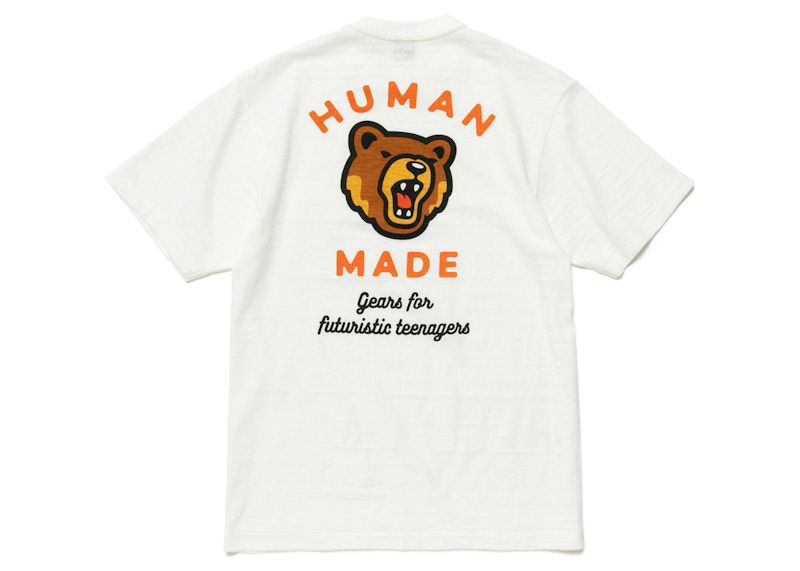 T-shirt Human Made Pocket Bear Graphic Print T-Shirt Vit | HM25CS040