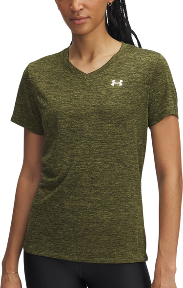 T-shirt Under Armour Heathered V-Neck Short-Sleeve T-Shirt Tech SSV- Twist Grön | 1384227-308, 0