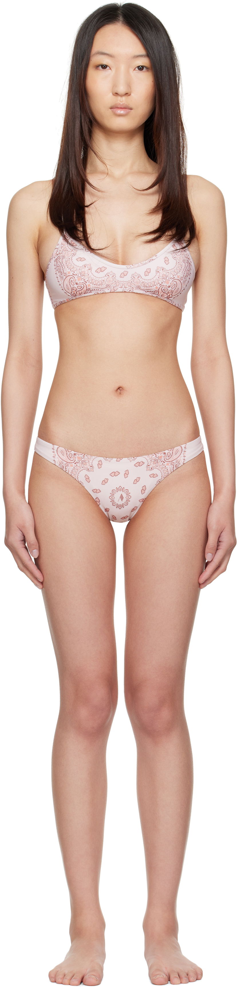 Badkläder The Attico Attico Paisley Bikini Rosa | 250WBC00012 PAA048PR