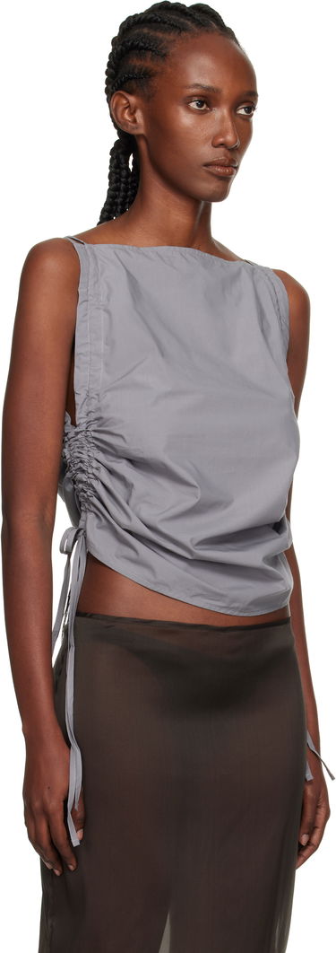 Linne Baserange Baserange Pictorial Ruched Strap Top Grå | TSPIS-PO-AU25, 1