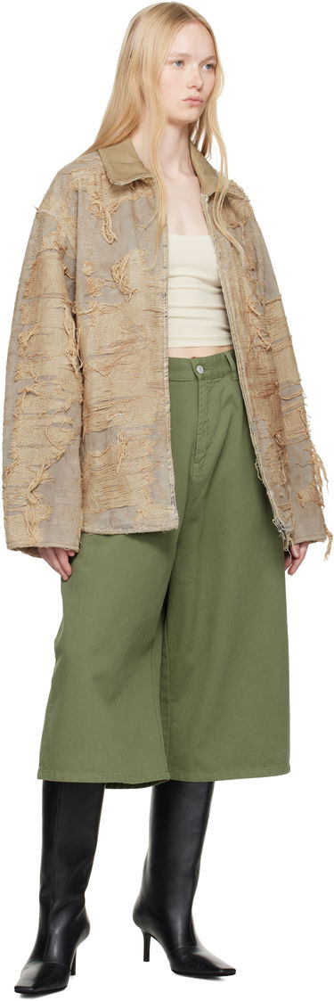 Jacka Diesel Diesel D-Ivar-Fsg Distressed Denim Jacket Beige | A18111 007AZ, 3