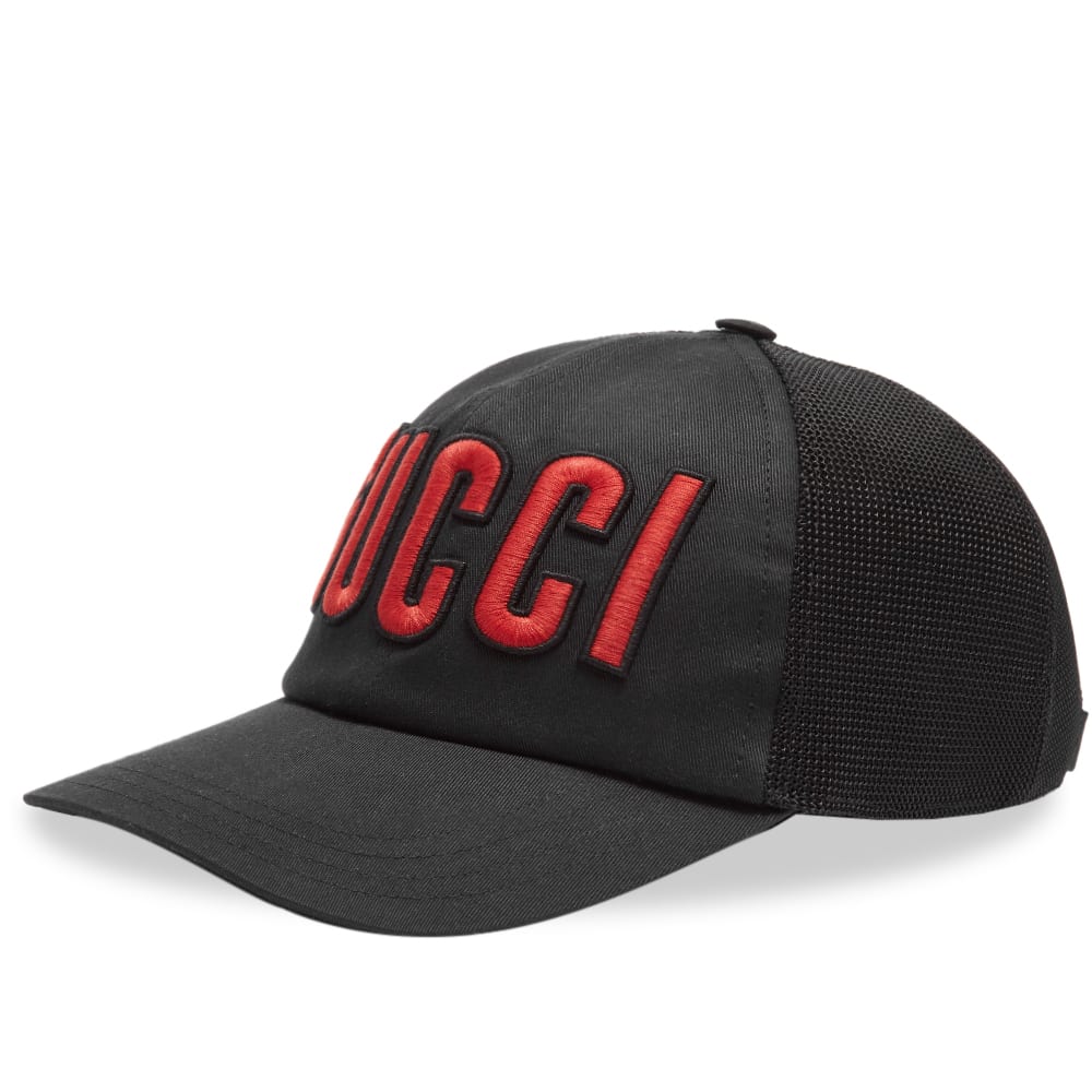 Keps Gucci Logo Mesh Back Cap Svart | 701324-4HAOY-1060, 0