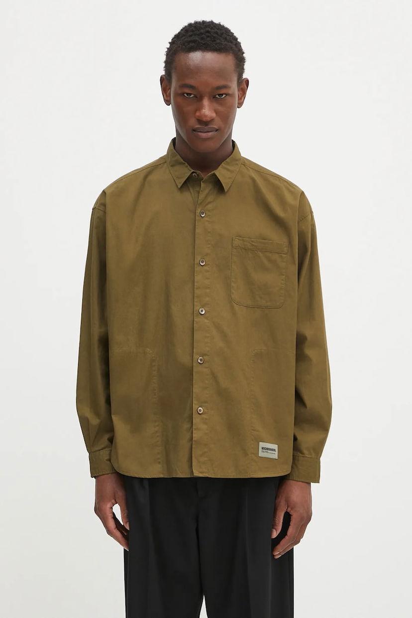 Skjorta Neighborhood NEIGHBORHOOD Plain Shirt Ls Regular Fit Button-Down Grön | 242SPNH.SHM02