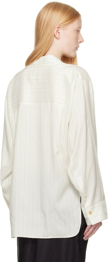 Skjorta Khaite Khaite Herschel Striped Button-Down Shirt Vit | 23793003, 2