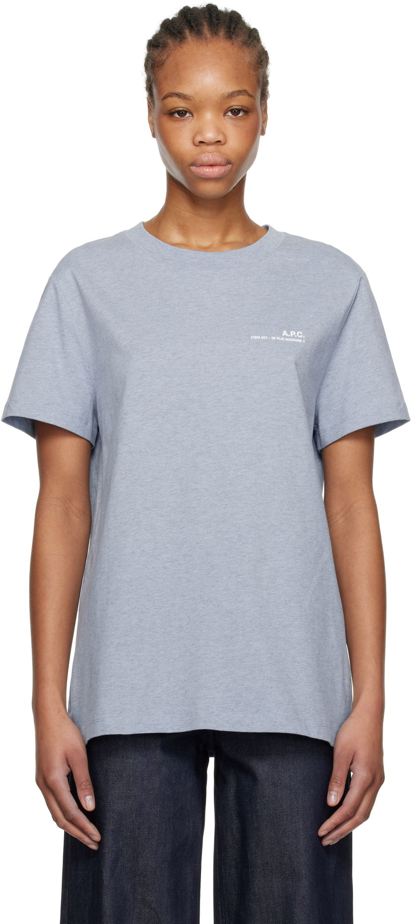 T-shirt A.P.C. A.P.C. Standard Item Overdye T-Shirt Blå | COHBO-M26421