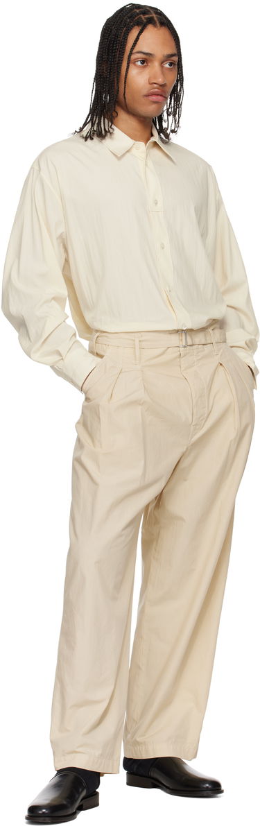 Skjorta LEMAIRE Lemaire Loop Button-Up Shirt Beige | SH1169 LF1370, 4