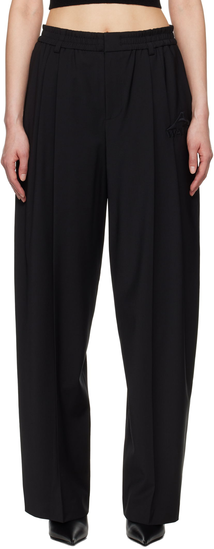 Byxor Alexander Wang Alexander Wang Tropical Wool Balloon Trousers Svart | 1WC2254811