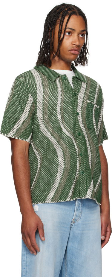 Skjorta Dime Dime Soleil Button Up Knit Shirt Grön | DIMESU257GRN, 1