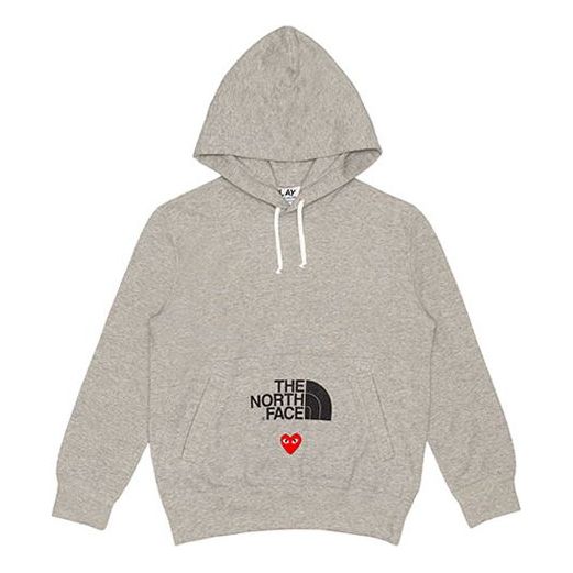 Sweatshirt Comme des Garçons PLAY x The North Face Play Together Logo Hoodie Grå | AE-T204-051-1, 0
