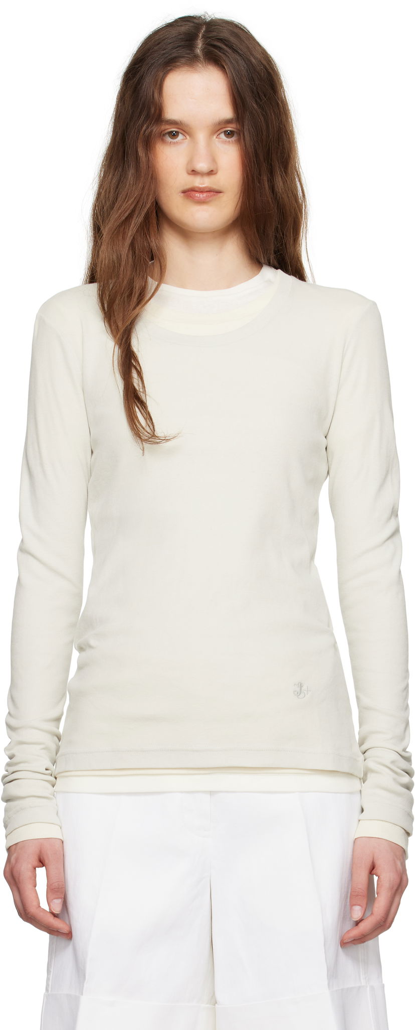 Sweater Jil Sander Jil Sander '3 Layers' Long Sleeve T-Shirt Set Vit | J40FV0104_JTN356