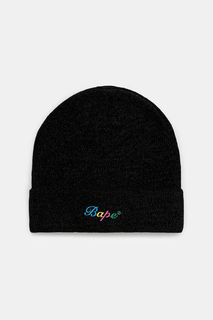 Mössa BAPE A Bathing Ape Knitted Beanie Svart | 1K80281002