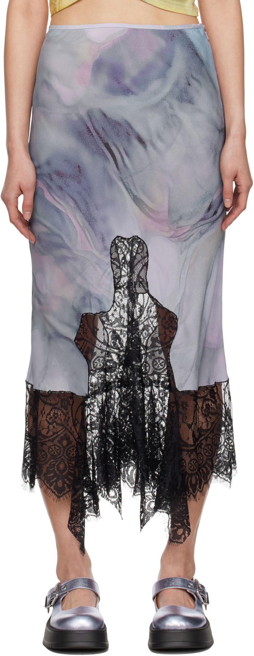 Kjol Collina Strada Collina Strada Hiss Lace Midi Skirt Flerfärgad | XX7120