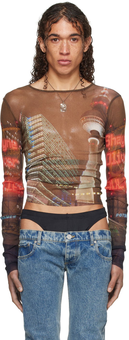 Linne Jean Paul Gaultier Gaultier Shayne Oliver Edition Long Sleeve Graphic T-Shirt Flerfärgad | 24/27-U-TO192-T551-60405030