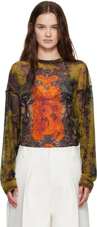 Jean Paul Gaultier Oversized Medallion Graphic Top