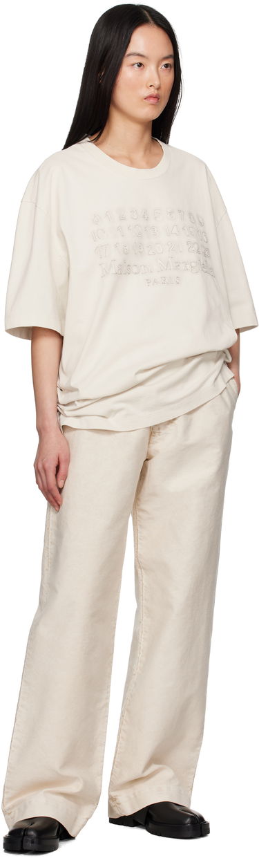 Byxor Maison Margiela Maison Margiela Wide-Leg Trousers Beige | S51KA0600 S76543, 3