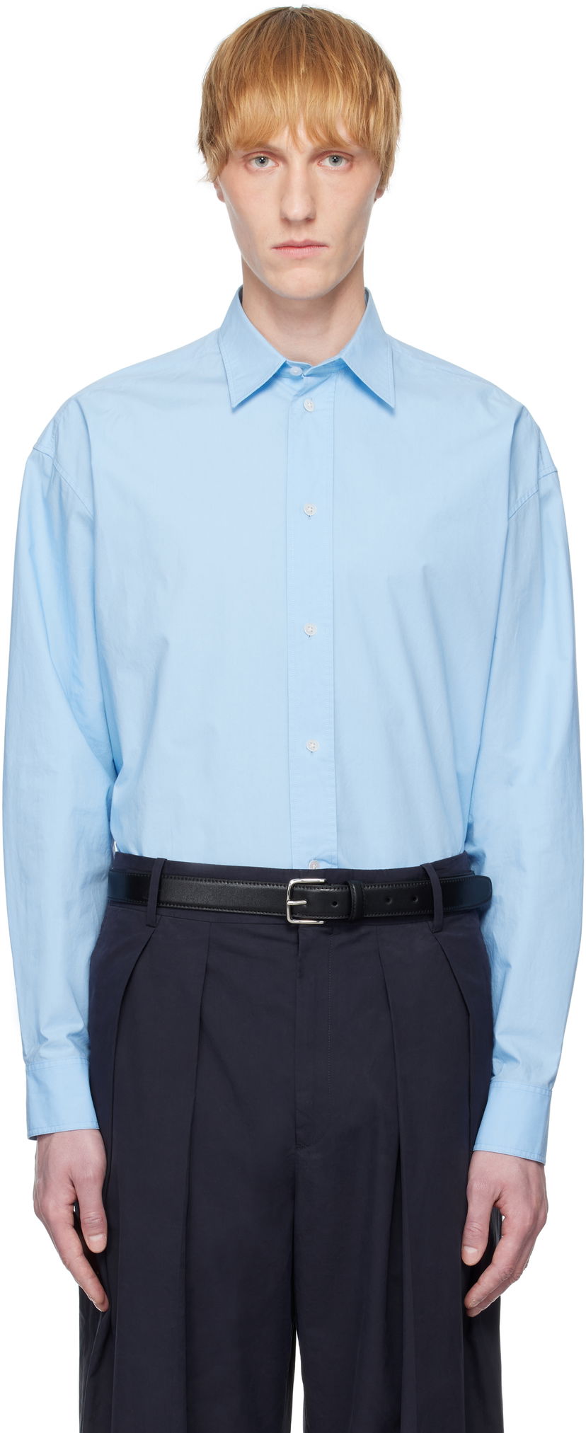 Skjorta The Row The Row Miller Button-Up Shirt Blå | 970-W2567