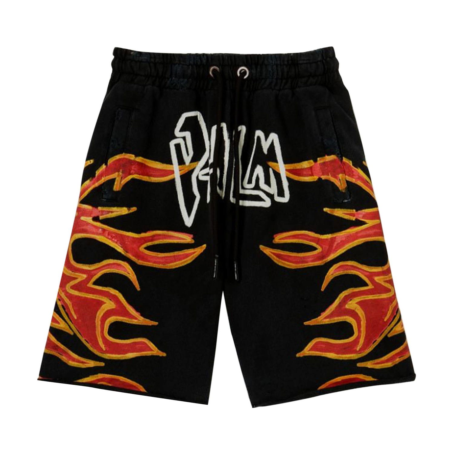Shorts Palm Angels GD Graffiti Flames Sweatshort Svart | PMCI010F22FLE0051001, 1