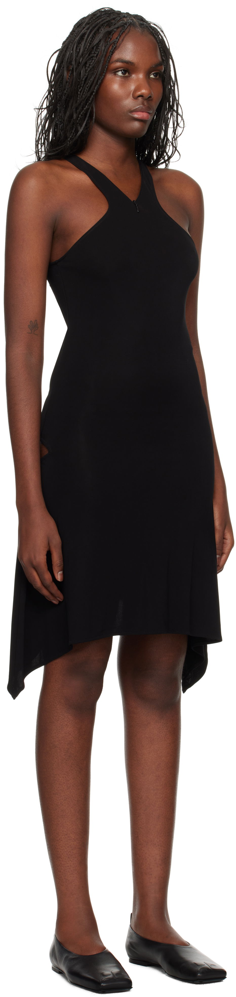 Klä Courrèges Courrèges Criss Cross Jersey Mini Dress Svart | 324JRO461JS0145, 1