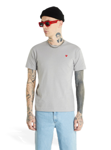 T-shirt Comme des Garçons PLAY Heart Logo Tee Grå | AZT314 grey