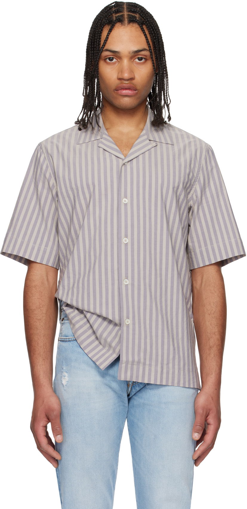 Skjorta Paul Smith Paul Smith Short Sleeve Regular Fit Shirt Purpur | M1R-905U-P02635
