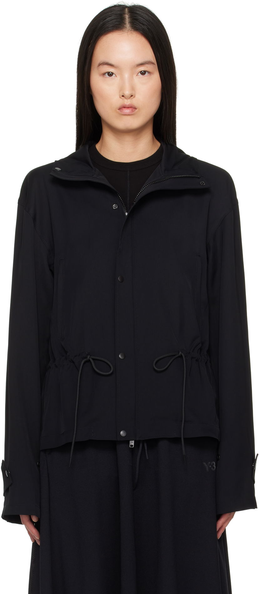 Vindjacka Y-3 Y-3 Rayon Twill Hooded Jacket Svart | JD1760