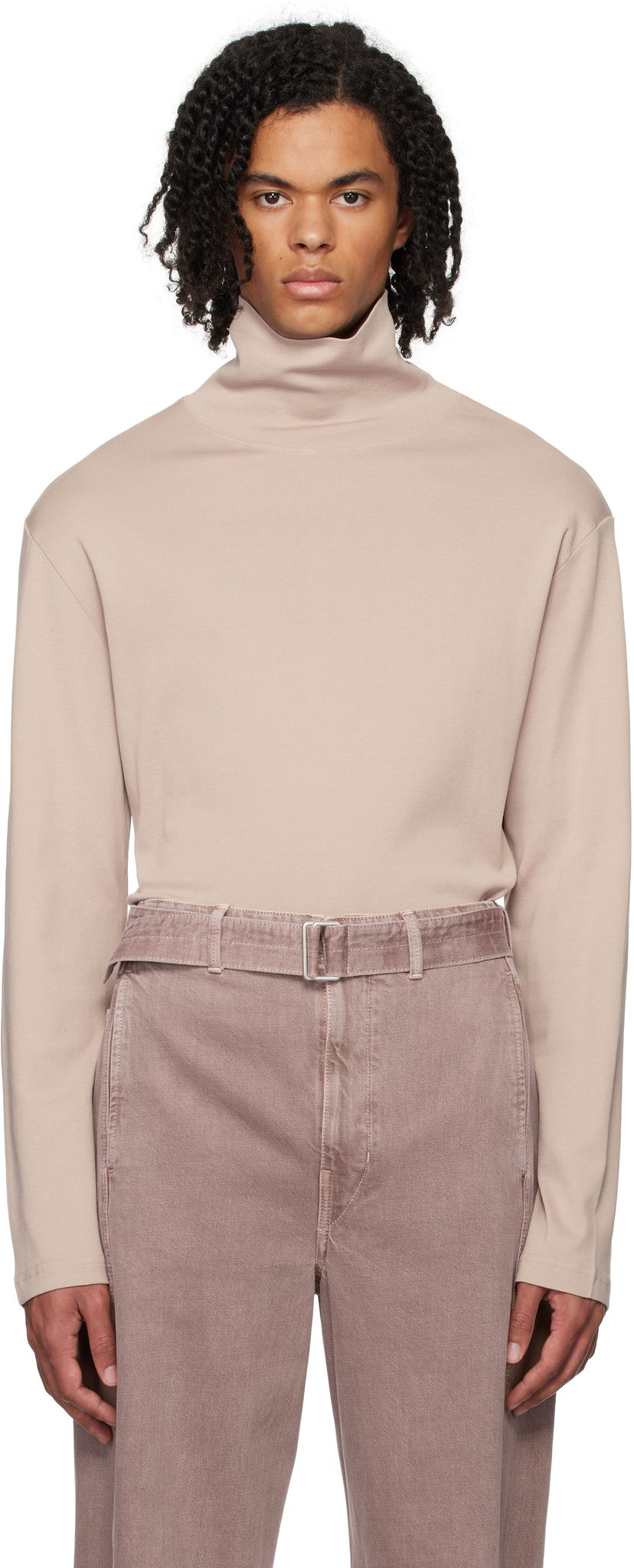 Sweater LEMAIRE Long Sleeve Turtleneck Beige | TO1302 LJ1016